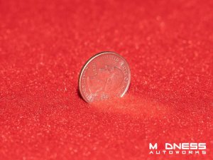 FIAT 500 Rear Seat Delete Carpet Kit - Black Italy - Red